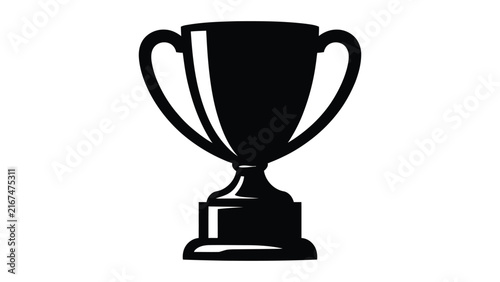 Konstfotografi Winning trophy silhouette symbolizing success achievement victory competition ex