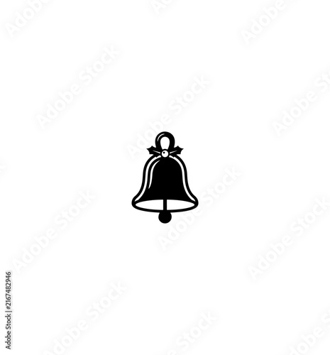 Minimalist Black Bell Icon Vector Illustration