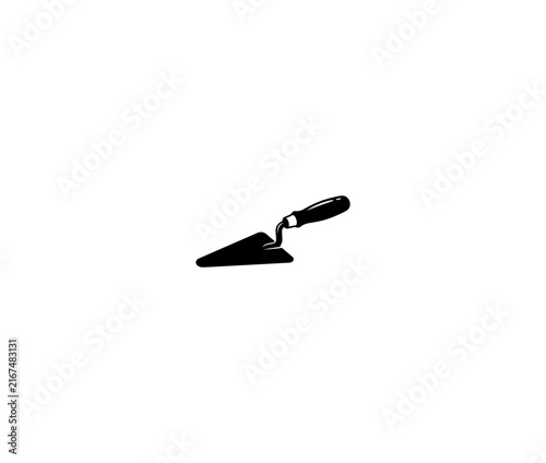 Minimalist Black Putty Knife Vector Icon