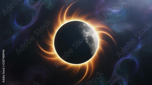 abstract fluid motion swirling cosmic energy rings