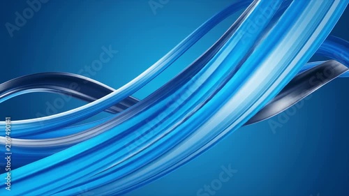 Abstract fluid motion waves in turquoise and white