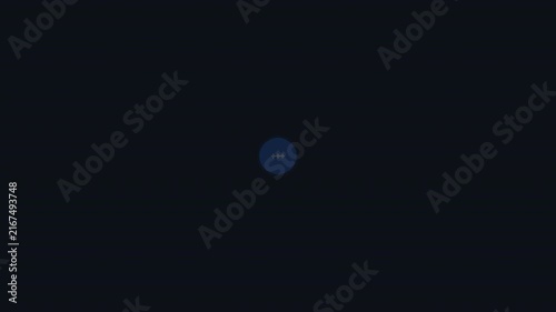 Minimalist dark blue background with a centered circular button element.