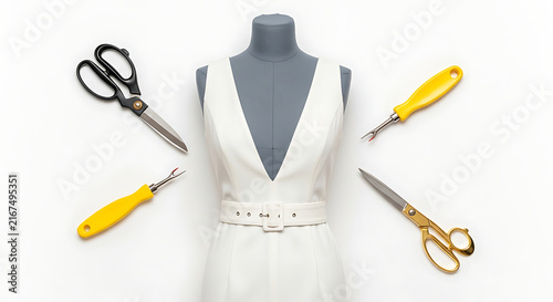Colorful sports rackets and badminton shuttlecock
