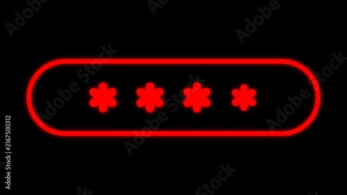 Minimalist Red Neon Glowing Line Path Loop Motion Graphics Background 4K