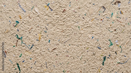 Recycled handmade paper texture with colorful fiber inclusions. Eco-friendly craft paper surface. Natural beige pulp material. isolated PNG with Transparent Background