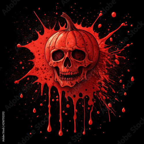 red blood splatter on a black background ideal for