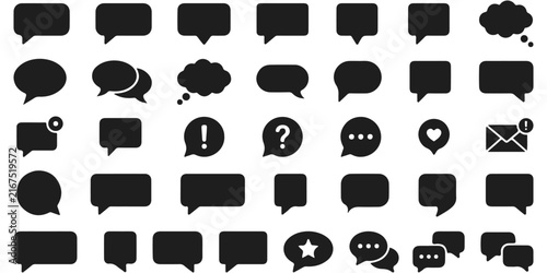 Set of various speech bubble icons