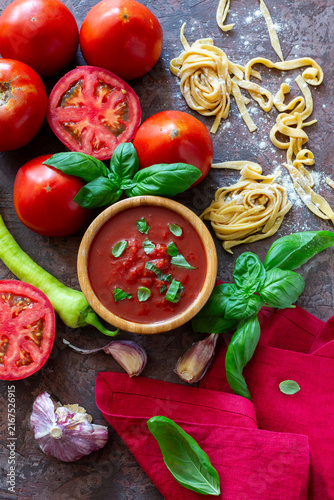 Tomato Pasta Preparation.