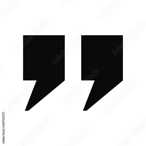 Bold contemporary quotation marks – Strong geometric quote marks designed as a versatile decorative element for highlighting written content, featured statements, and contemporary visual compositions