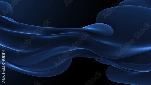 Dynamic abstract blue fluid shapes flow and morph organically on a dark background, creating a mesmerizing visual effect. Ideal for modern and futuristic projects.