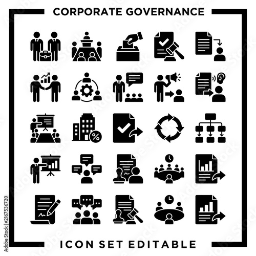CorporateGovernanceIconsSetBlackWhiteDesign 2.