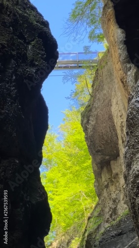 waterfall and rocks
