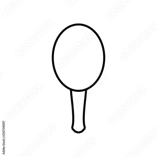 Handheld mirror line icon vector illustration