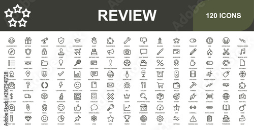 Black and white review feedback rating collection