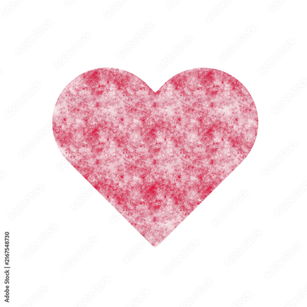 Obraz premium Pink Grunge Textured Heart Clipart with Transparent Background