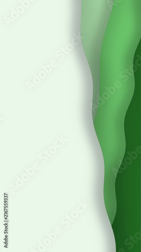 Vertical Abstract Green Wavy Color Background 4K Animation