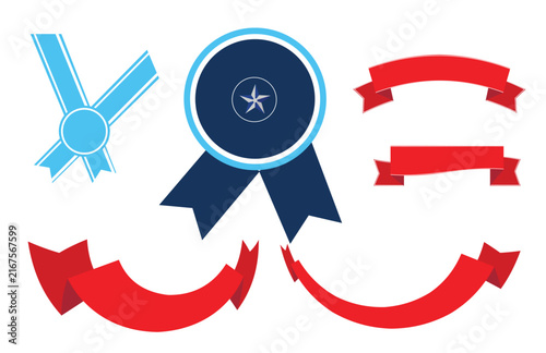 Red Ribbon and Label Design