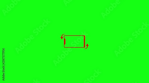 Turn the phone horizontally and vertically icon. phone rotate animation On Background.