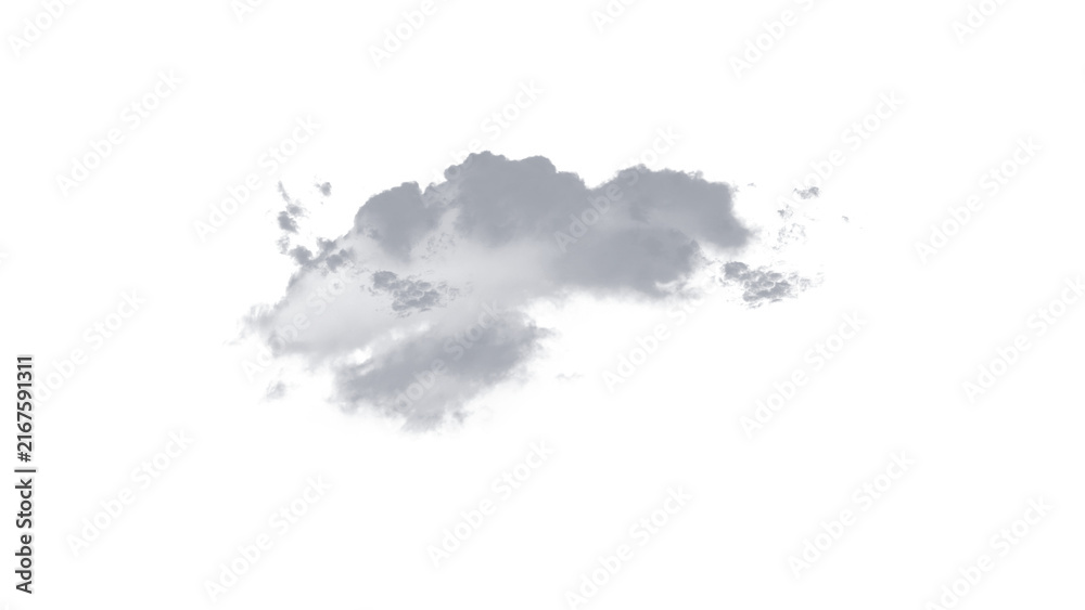 Fototapeta premium Natural Soft Cloud Overlay Isolated on Black Background