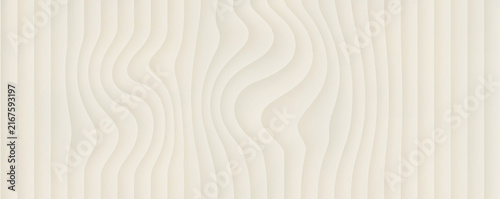 Cuadro en lienzo Wavy lines form a repeating pattern on a light beige background