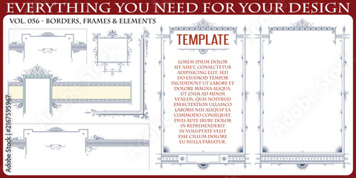 Premium Luxury Vintage Frames and Borders Vector Set