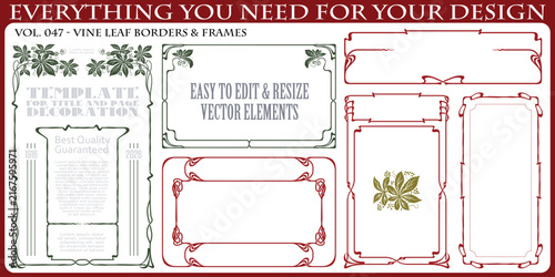 Premium Luxury Floral Frames and Vintage Botanical Borders