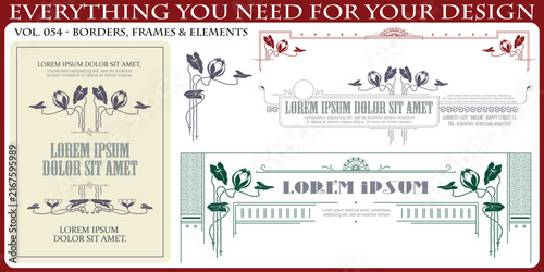 Premium Luxury Floral Frames and Vintage Botanical Borders