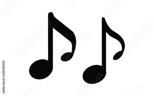 Music notes silhouette vector, musical note icon