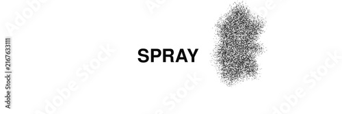 Text Spray Effect Isolated on Transparent Background