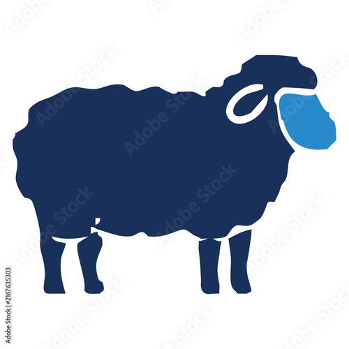 Sheep livestock silhouette icon