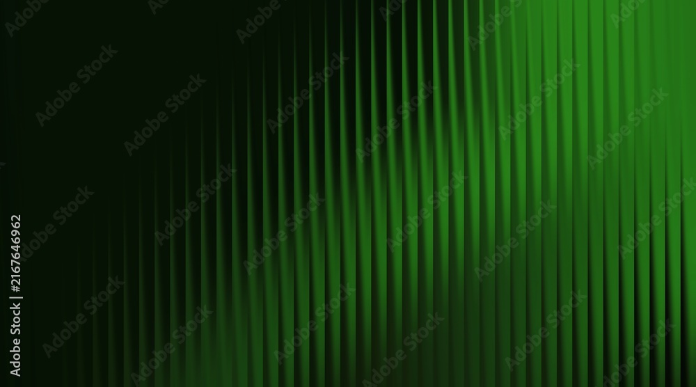 Fototapeta premium Abstract green background with vertical lines and soft gradient light texture