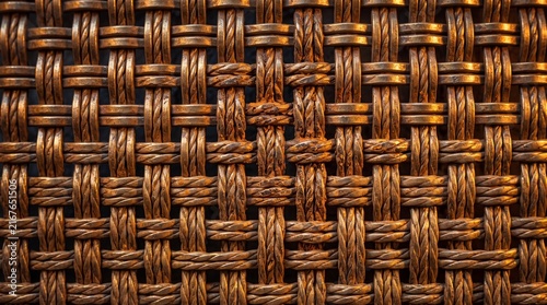 Close-Up of Intricate Brown Woven Wire Texture