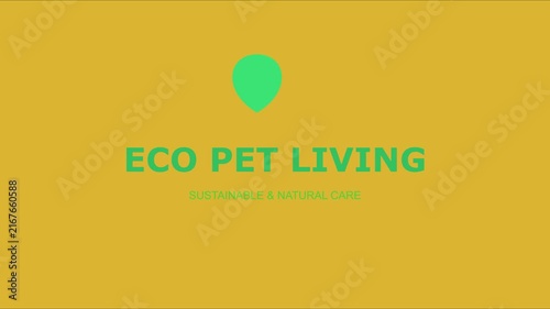 Eco pet living sustainable and natural care motion animation 4k pet care animal welfare