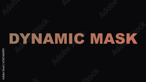 Dynamic mask text animation with changing color gradient effects on 4k black background, for modern motion, and digital projects