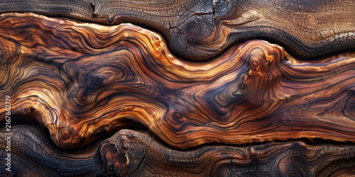 Textured wood. Decorative veneer from root material. Suitable for background use