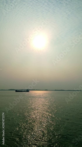 Sunset View From Meghna River, Chandpur