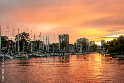 Marina at the sunset, Oakville, Ontario
