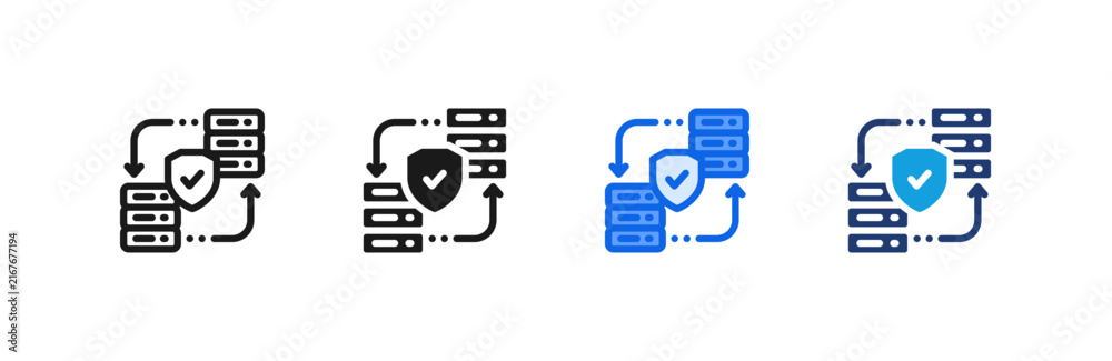 Фотография Redundant Infrastructure icon multiple style collection