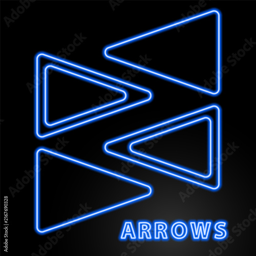 neon triangle arrows direction pointers