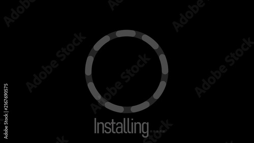 Simple loading installation progress circle