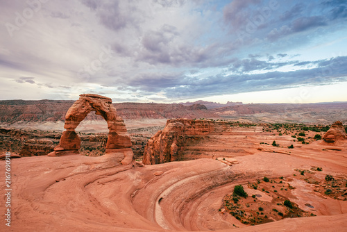 Quadro su tela Delicate Arch, Arches National Park, Utah