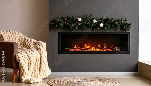 living room with fireplace