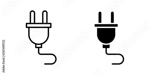 Foto Plug icon simple drawings set. EPS10