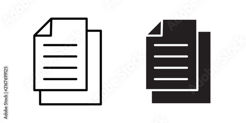 фотографія Duplicate icon simple drawings set. EPS10