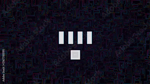 Geometric Pixel Blocks Minimalist Digital Abstract Vector Background Graphic Dark Pattern Display Retro Interface Screen Modern Symbol