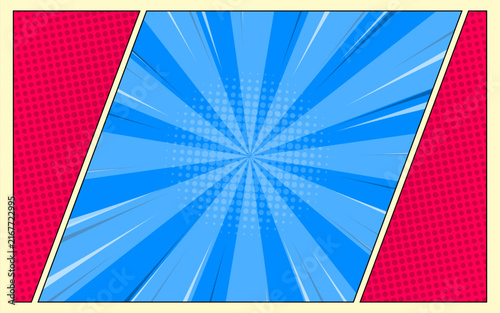 Comic book pop art style background template.