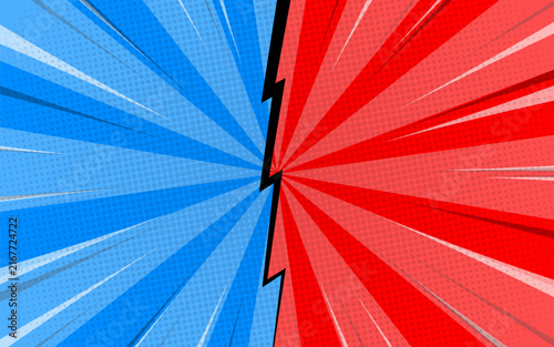 Comic book versus background. Vector illustration pop art style