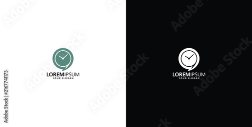 Time and Location Concept Vector Logo Design Modern Clock and Pin Symbol for Delivery and Appointment Services, Representing Punctuality and Geographical Presence