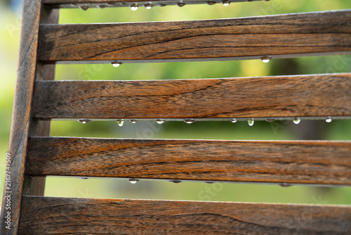 Photography old wooden chair with waterdrops, Årsta,Stockholm,Sverige,Sweden