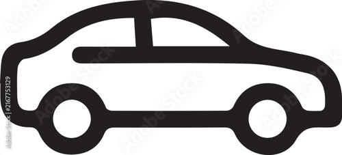 Car outline transport vehicle and automobile icon vector illustration
